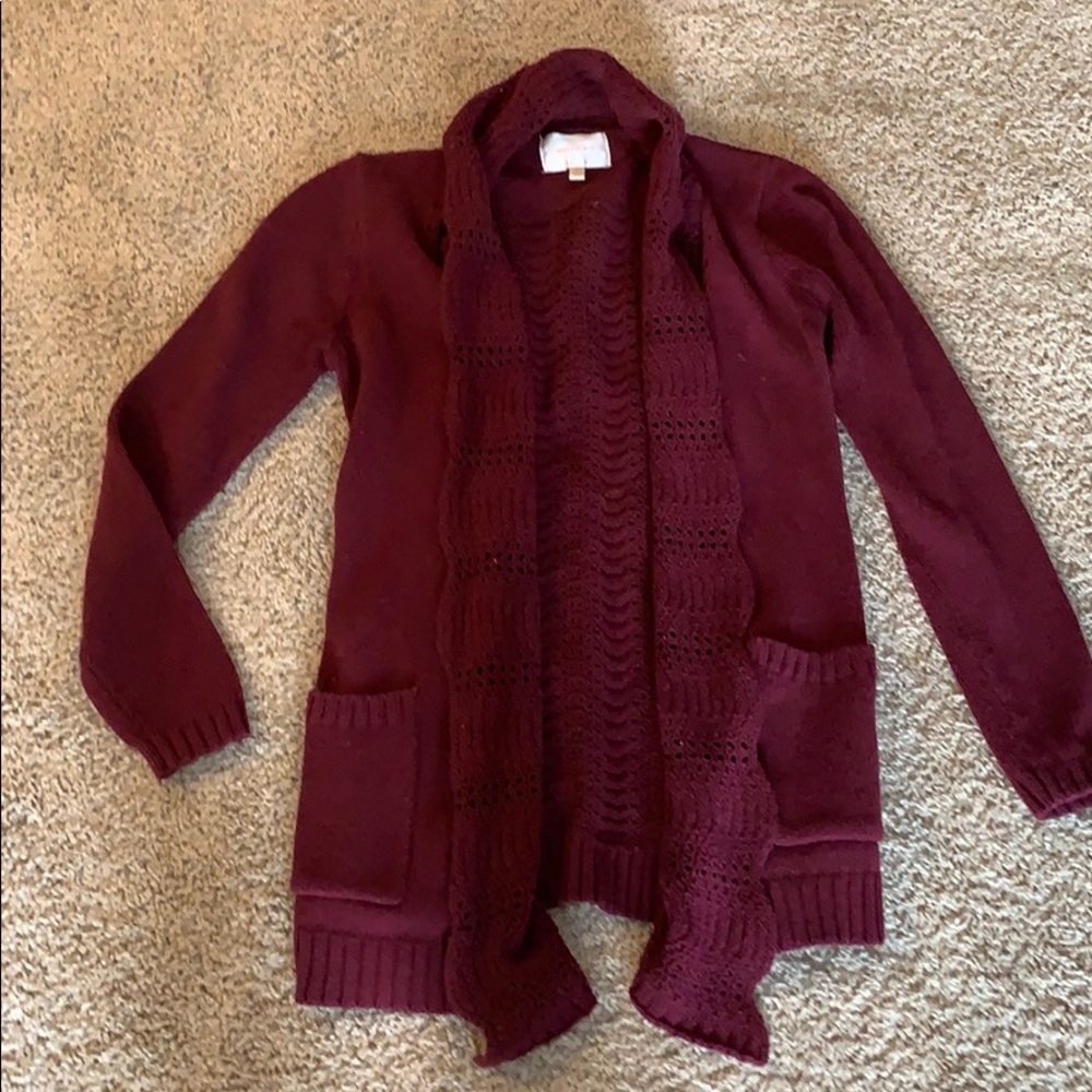 Burgundy Cardigan